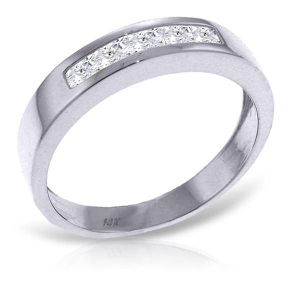 14K. SOLID GOLD RINGS WITH NATURAL WHITE TOPAZ